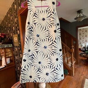 JB by Julie Brown Navy and White Patterned Dress